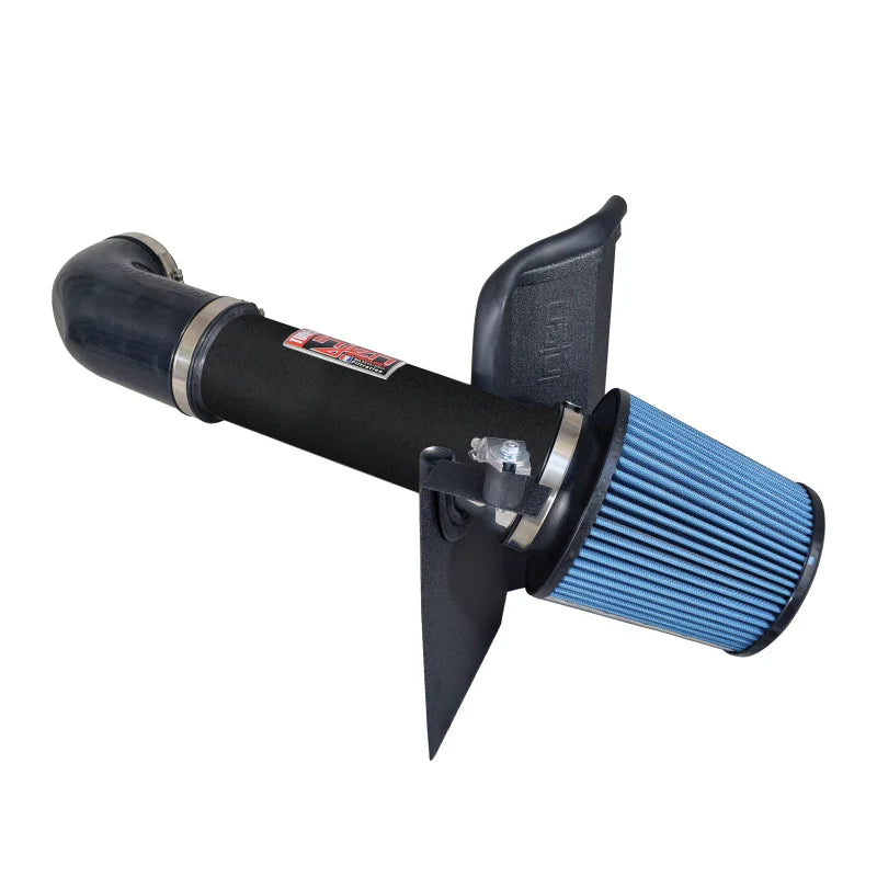 Injen 11-19 Dodge Challenger Hemi 5.7L V8 Wrinkle Black Power-Flow Air Intake System w/Heat Shield - Side View