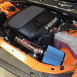 Load image into Gallery viewer, Injen 11-19 Dodge Challenger Hemi 5.7L V8 Wrinkle Black Power-Flow Air Intake System w/Heat Shield - Detail View
