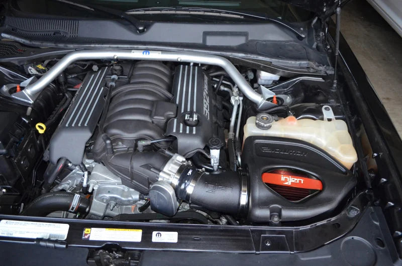 Injen 11-20 Dodge Challenger 6.4L Hemi / 12-17 Dodge Charger 6.4L Hemi Evolution Intake (Oiled) - Back View