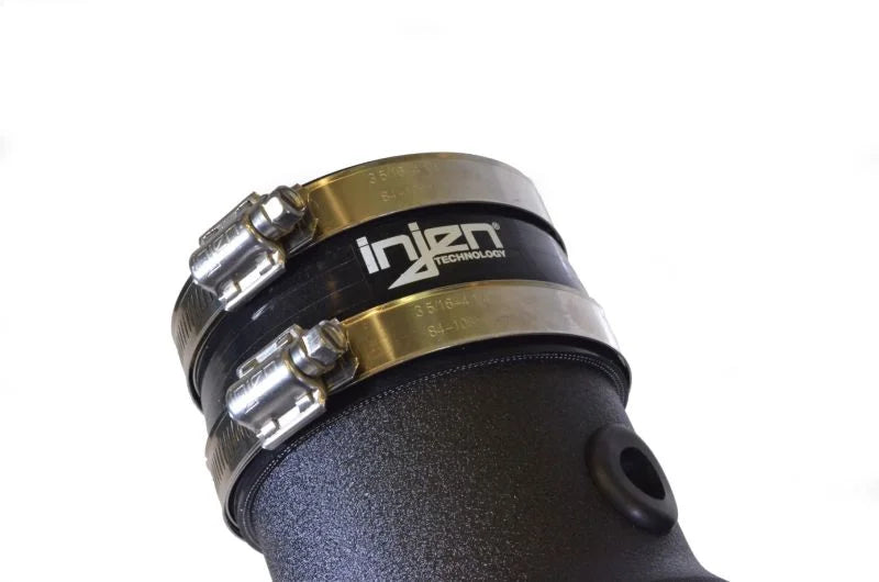 Injen 11-20 Dodge Challenger SRT-8 6.4L V8 Wrinkle Black Power-Flow Short Ram Intake - Back View