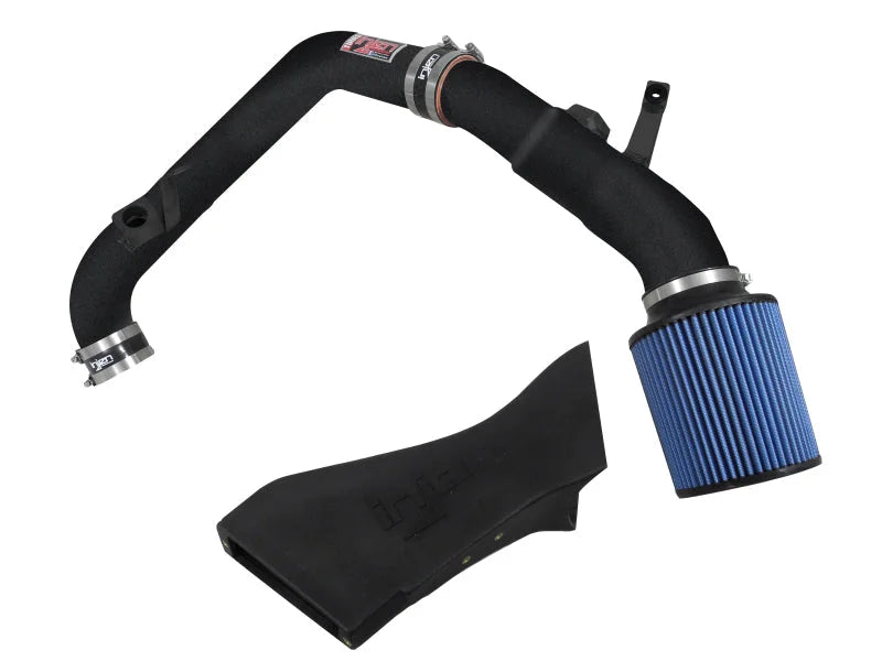 Injen 11 BMW E82 135i (N55) Turbo/E90 335i Wrinkle Black Tuned Air Intake w/ MR Tech, Air Fusion - Side View