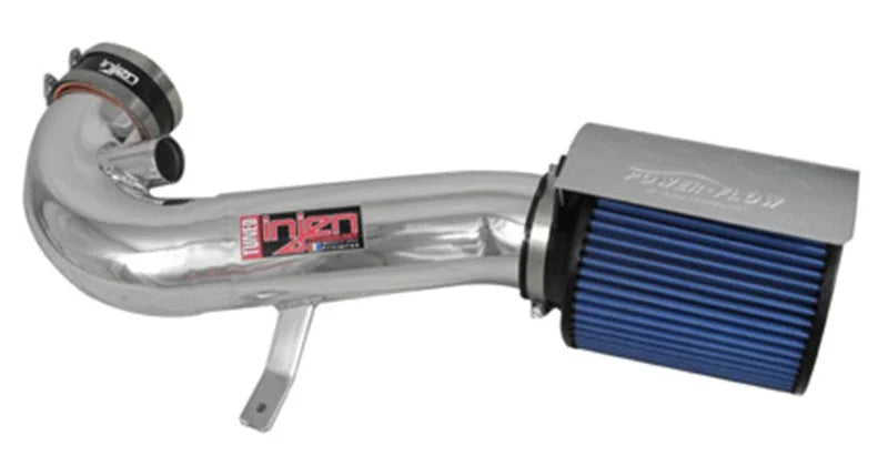 Injen 11 Ford Mustang GT V8 5.0L Power-Flow Polished Short Ram Air Intake w/ MR Tech & Heat Shield - Side View