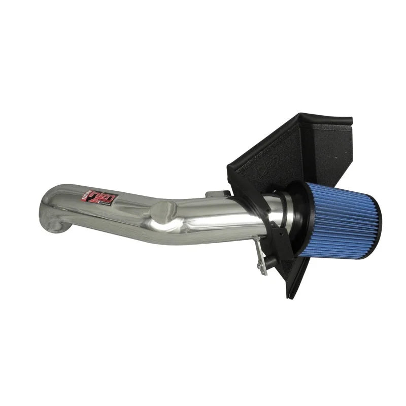 Injen 12-13 BMW 335i (N55) 3.0L L6 (turbo) AUTO TRANS ONLY Wrinkle Black Short Ram Intake w/ MR Tech - Side View