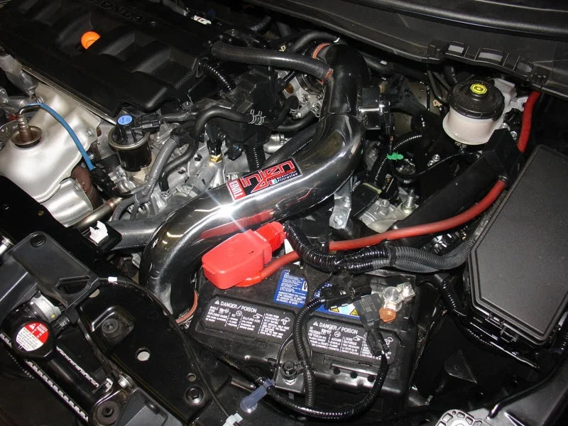 Injen 12-13 Honda Civic Black Polish Tuned Air Intake w/ MR Tech/Web Nano-Fiber Dry Filter - Side View