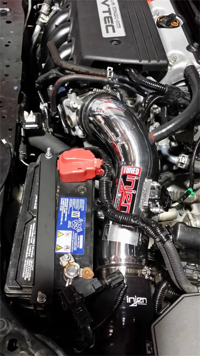 Injen 12-15 Honda Civic Si 9th Gen/13-15 Acura ILX 2.4L 4Cyl Polished True Cold Air Intake w/MR Tech - Back View