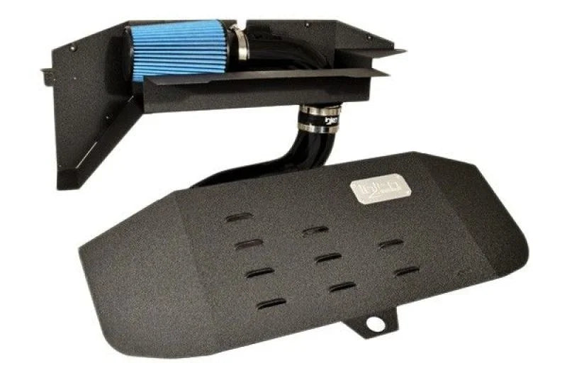 Injen 12-16 BMW 328i F30 N20/N26 2.0L (t) 4cyl Wrinkle Black Short Ram Intake w/ MR Tech & Air Box - Side View
