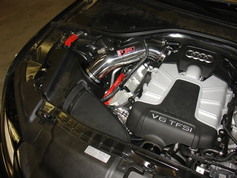 Injen 12-18 Audi A7 3.0L Supercharged Polished Short Ram Intake w/ MRI Tech & Air Horn - Detail View