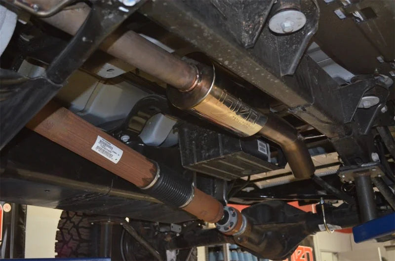 Injen 12-18 Jeep Wrangler 4 Door Models Only Cat-Back Stainless Steel Exhaust - Side View