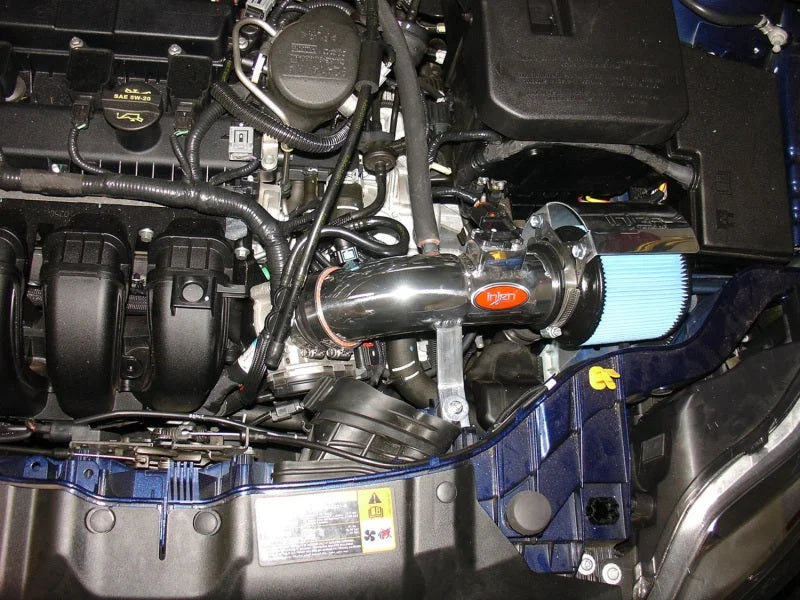 Injen 12 Ford Focus 2.0L 4cyl Black Air Intake w/ MR Tech, Web Nano-Fiber Dry Filter & Heat Shield - Side View