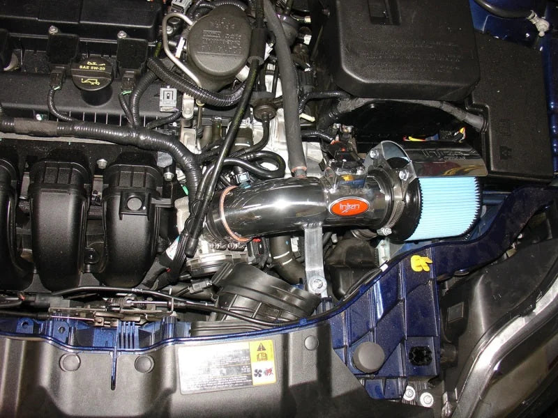 Injen 12 Ford Focus 2.0L 4cyl Polished Air Intake w/MR Tech, Web Nano-Fiber Dry Filter & Heat Shield - Detail View