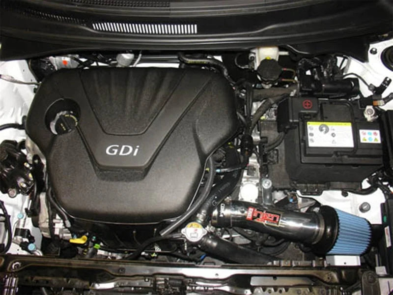 Injen 12 Hyundai Veloster 1.6L 4cyl Polished Short Ram Intake - Side View