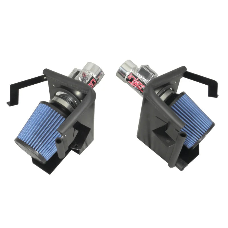 Injen 12 Infiniti G25 2.5L V6 Dual Polished Short Ram Intake w/ MR Technology - Side View