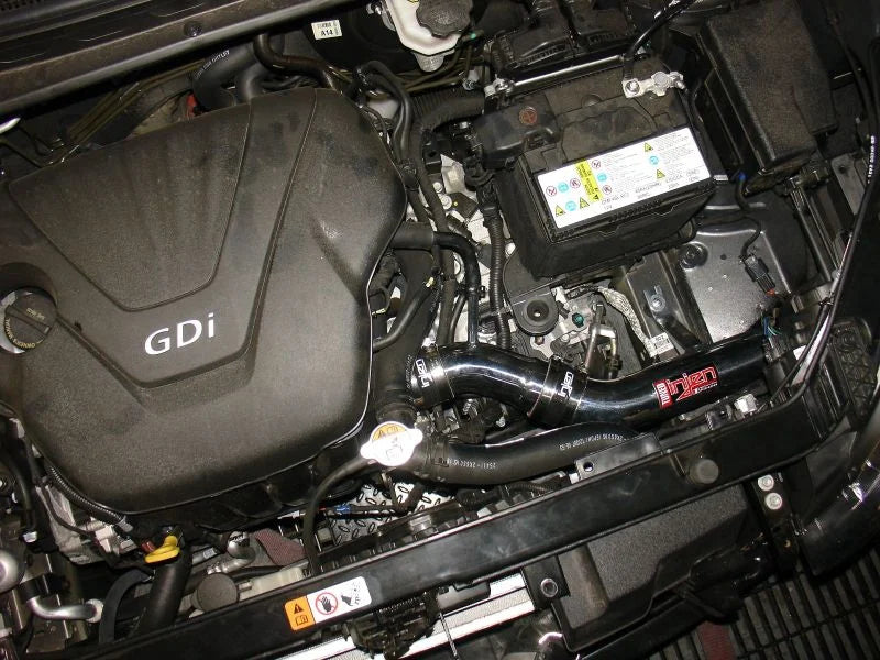 Injen 12 Kia Soul 1.6L 4cyl Polished Cold Air Intake w/ MR Tech & Super Nano-Web Filter - Side View