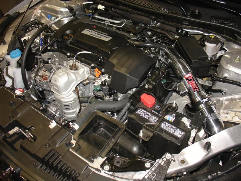 Injen 13-17 Honda Accord 2.4L 4cyl Polished Cold Air Intake w/MR Tech & Air Fusion (Converts to SRI) - Side View