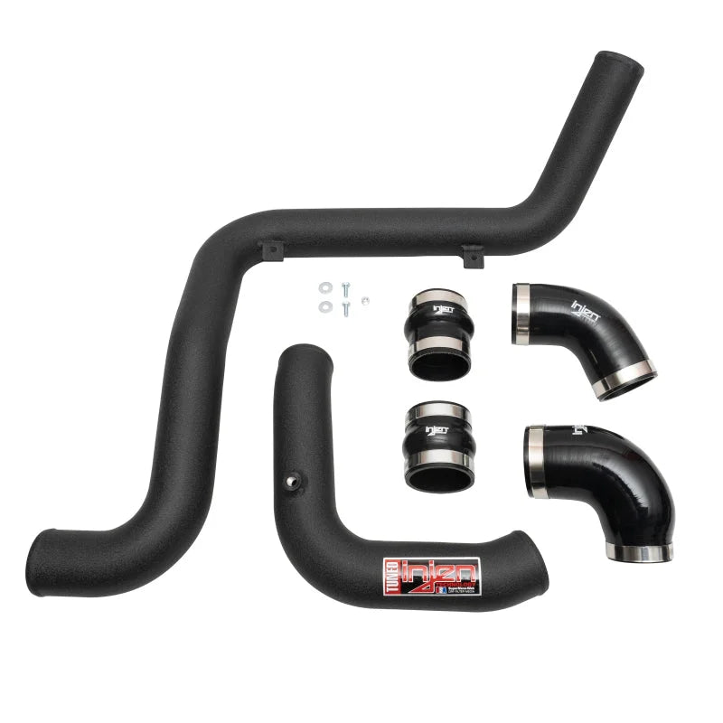 Injen 13-18 Ford Focus ST L4 2.0L Turbo SES Intercooler Pipes Wrinkle Black - Installation View