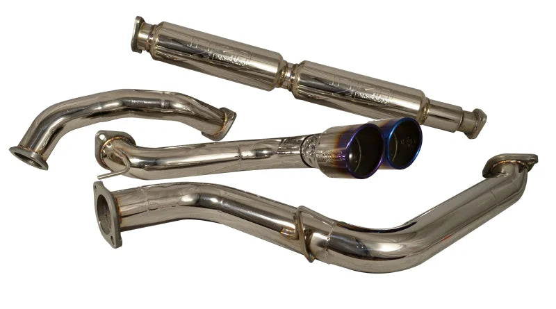 Injen 13--19 Ford Focus ST 2.0L (t) 3.00in Cat-Back Stainless Steel Exhaust System w/Titanium Tip - Side View