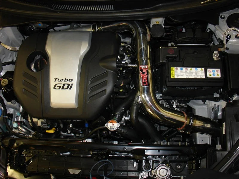 Injen 13 Hyundai Veloster Turbo 1.6L 4cyl Turbo GDI Polished Cold Air Intake - Side View