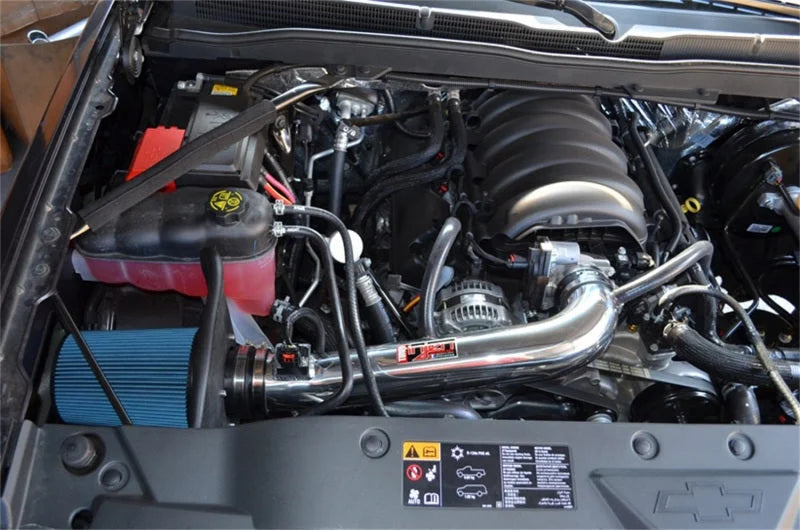 Injen 14-19 Chevy Silverado/GMC Sierra P/U 5.3L Polished Short Ram Intake w/ MR Tech & Heat Shield - Installation View