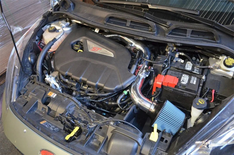 Injen 14 Ford Fiesta ST 1.6L Turbo 4Cyl Polished Short Ram Intake w/MR Tech - Side View