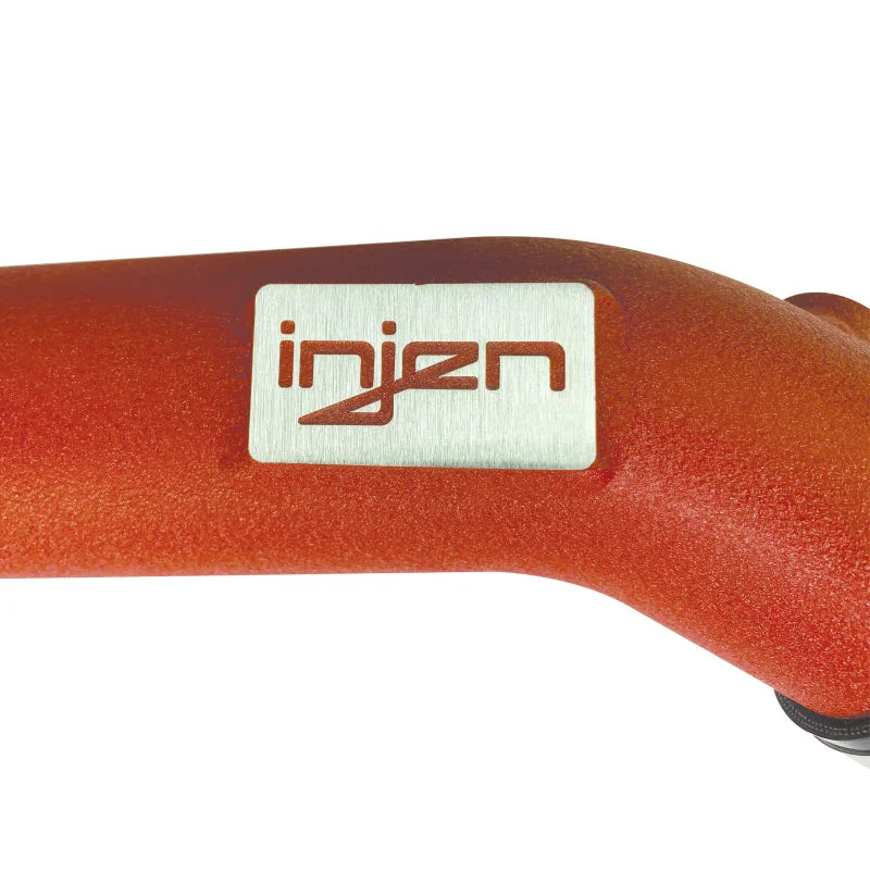 Injen 15-16 BMW M3(F80)/M4 (F82/83) 3.0L L6 Twin Turbo 2PC Aluminum Int. Charge Pipe - Wrinkle Red - Additional View 5