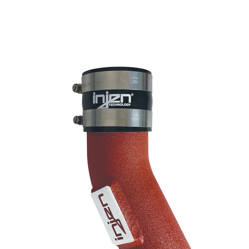 Injen 15-16 BMW M3(F80)/M4 (F82/83) 3.0L L6 Twin Turbo 2PC Aluminum Int. Charge Pipe - Wrinkle Red - Additional View 6