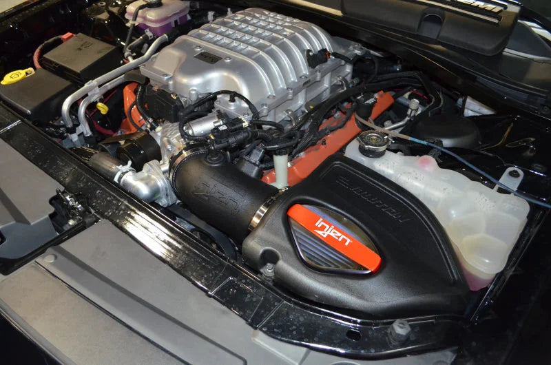 Injen 15-17 Dodge Challenger Hellcat 6.2L/16-17 Dodge Charger Hellcat 6.2L Evolution Intake (Oiled) - Side View