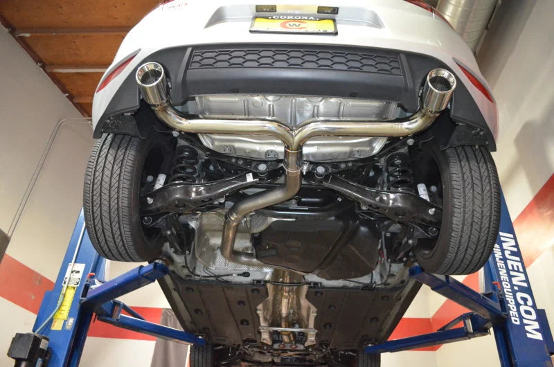 Injen 15-17 Volkswagen GTI 3in Cat-Back Stainless Steel Exhaust w/ Dual Polished Tips - Side View