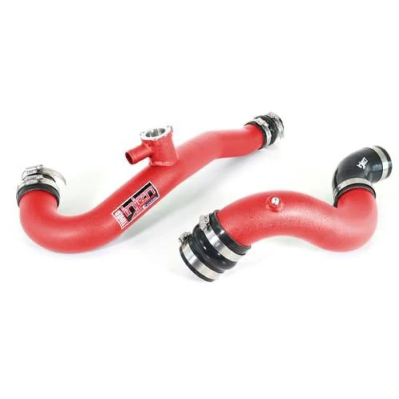 Injen 15-19 Ford Mustang 2.3L EcoBoost Aluminum Intercooler Piping Kit - Wrinkle Red - Main Product View