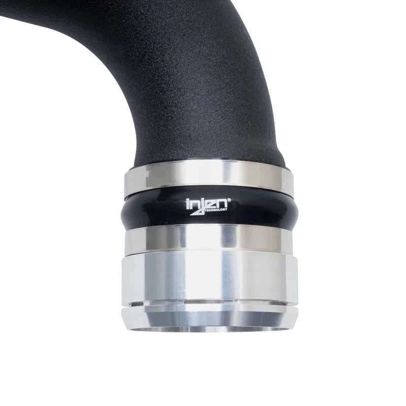 Injen 15-20 Ford F150 2.7L V6 (tt) Aluminum Intercooler Piping Kit - Wrinkle Black - Side View