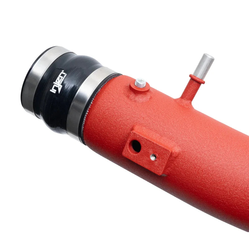 Injen 15-20 Ford F150 2.7L V6 (tt) Aluminum Intercooler Piping Kit - Wrinkle Red - Side View