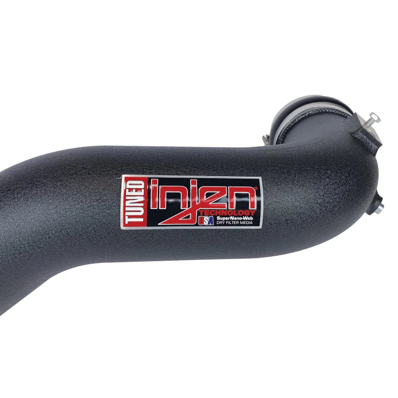 Injen 15-20 Ford F150 3.5L V6 (tt) Aluminum Intercooler Piping Kit - Wrinkle Black - Back View