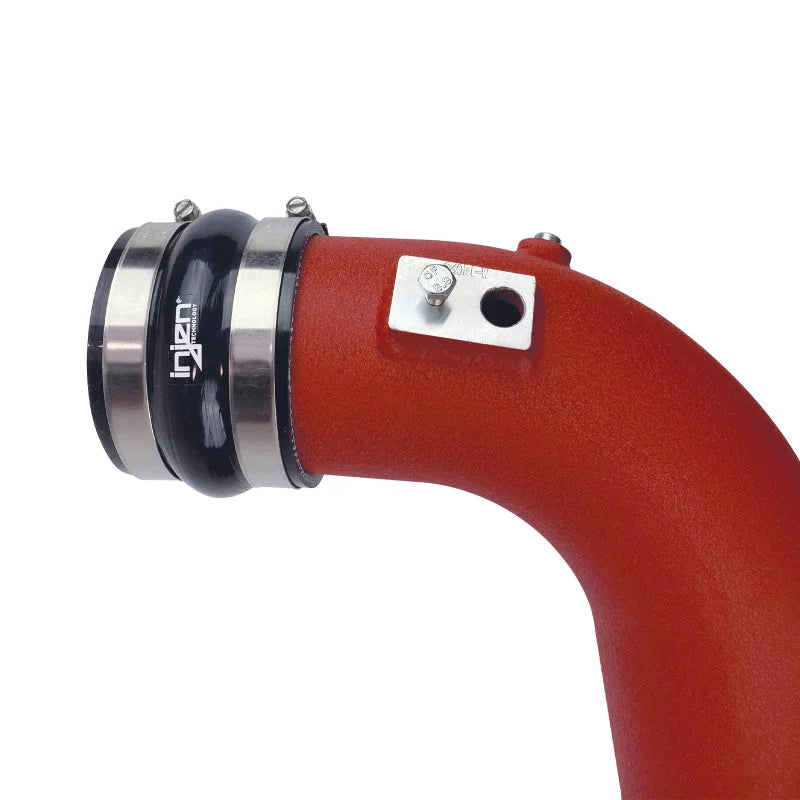 Injen 15-20 Ford F150 3.5L V6 (tt) Aluminum Intercooler Piping Kit - Wrinkle Red - Side View