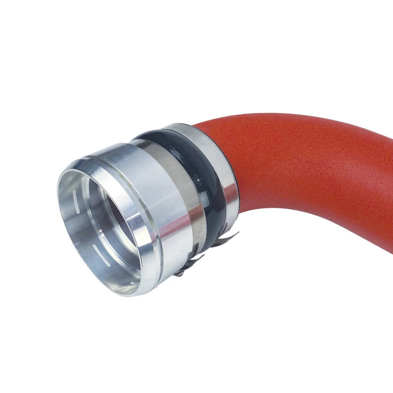 Injen 15-20 Ford F150 3.5L V6 (tt) Aluminum Intercooler Piping Kit - Wrinkle Red - Back View