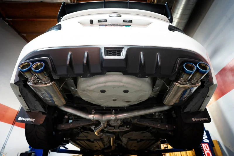 Injen 15-20 Subaru STI Cat Back Exhaust w/ Quad Titanium Tips - Side View