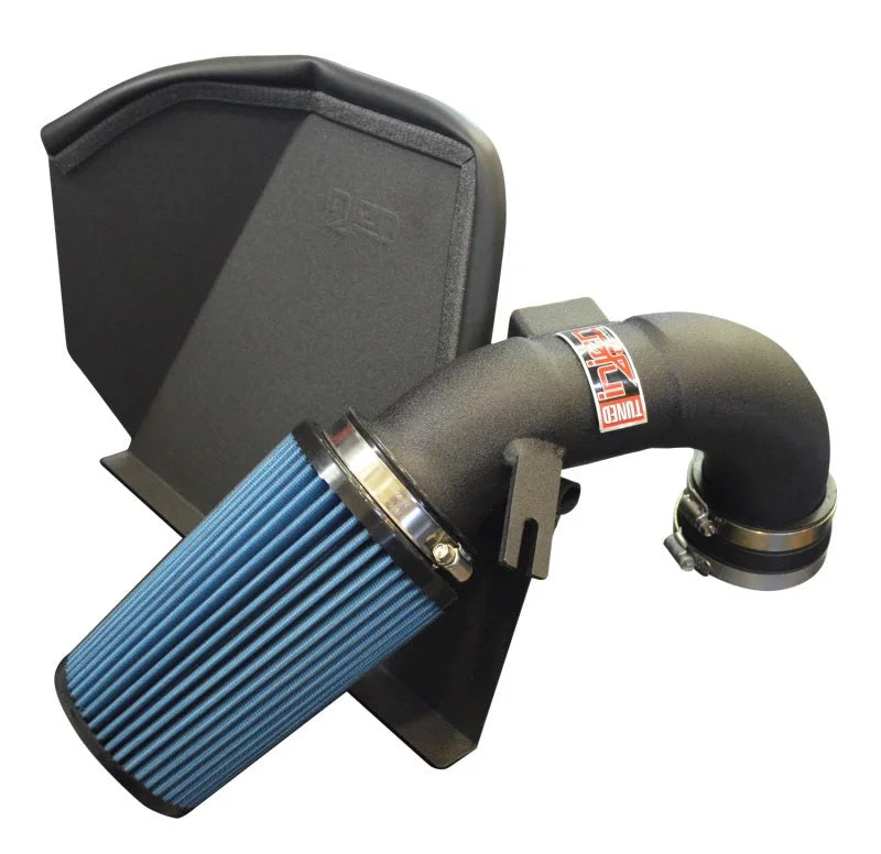 Injen 16-18 BMW 330i B48 2.0L (t) Wrinkle Black Cold Air Intake - Side View