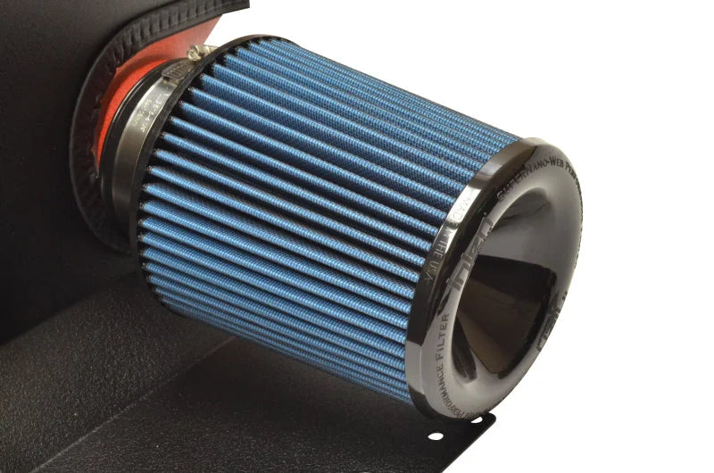 Injen 16-18 Ford Focus RS Wrinkle Red Cold Air Intake - Installation View