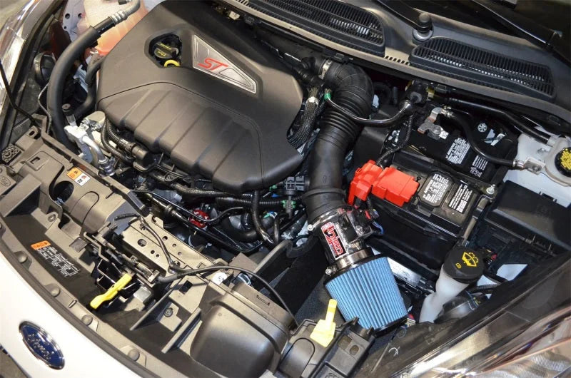 Injen 16-19 Ford Fiesta ST 1.6L Turbo 4Cyl Wrinkle Black Short Ram Intake w/MR Tech - Back View