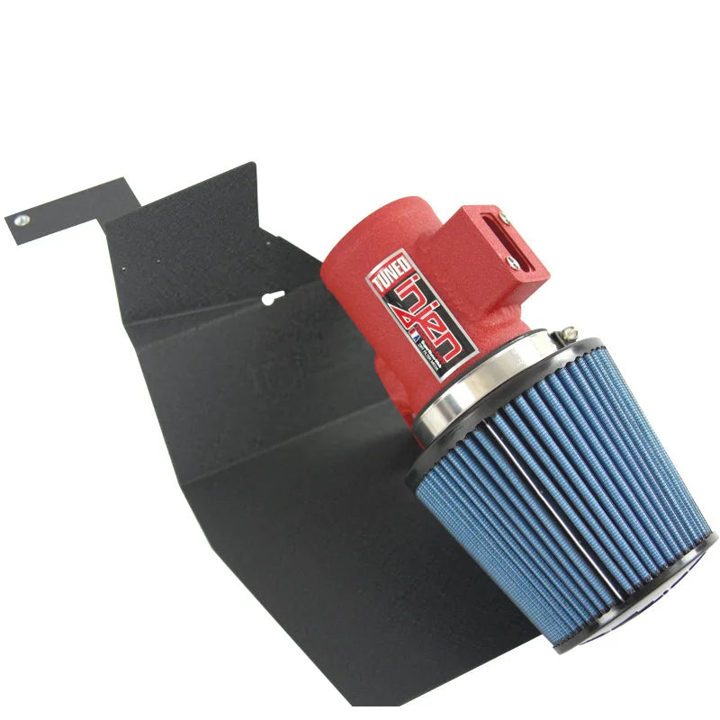 Injen 16-19 Ford Fiesta ST 1.6L Turbo 4Cyl Wrinkle Red Short Ram Intake w/MR Tech (Special order) - Side View