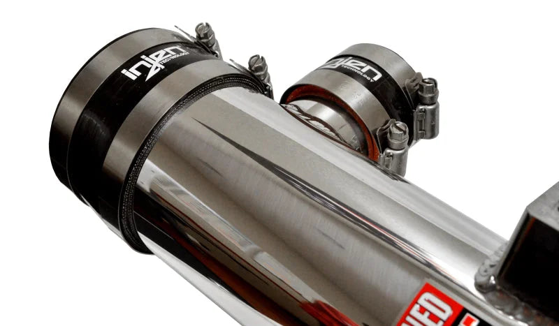 Injen 16-19 Nissan Titan 5.6L Polished Power-Flow Air Intake System - Side View