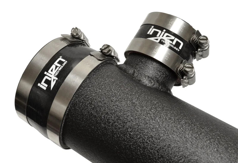 Injen 16-19 Nissan Titan 5.6L Wrinkle Black Power-Flow Air Intake System - Side View