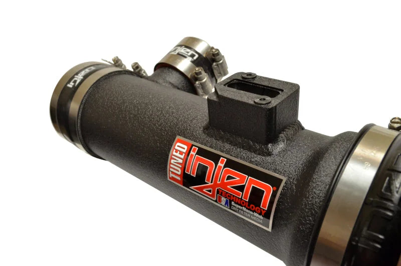 Injen 16-19 Nissan Titan 5.6L Wrinkle Black Power-Flow Air Intake System - Detail View