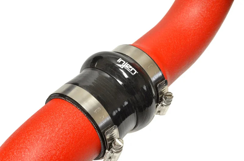 Injen 16-20 Chevrolet Camaro 2.0L Turbo Wrinkle Red Intercooler Piping - Installation View
