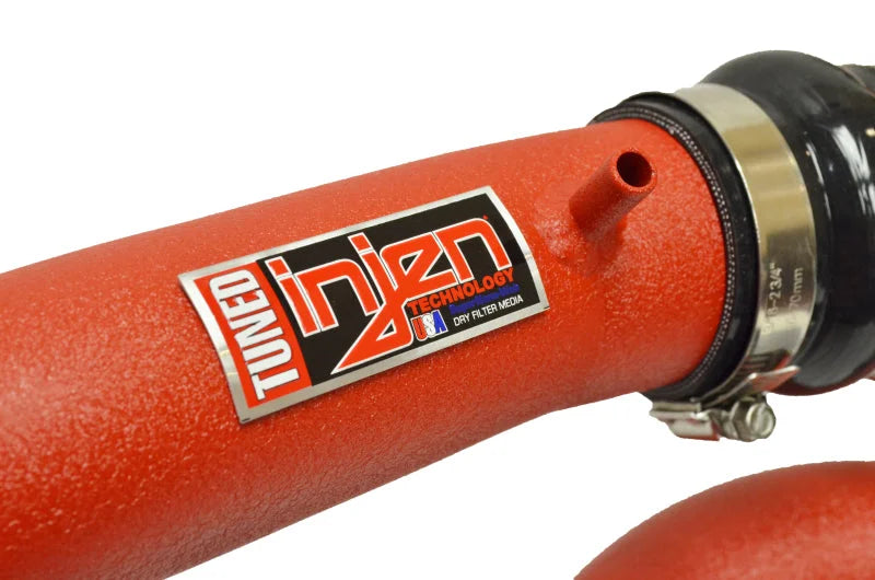 Injen 16-20 Honda Civic 1.5L Turbo Aluminum Intercooler Piping Kit - Wrinkle Red - Back View