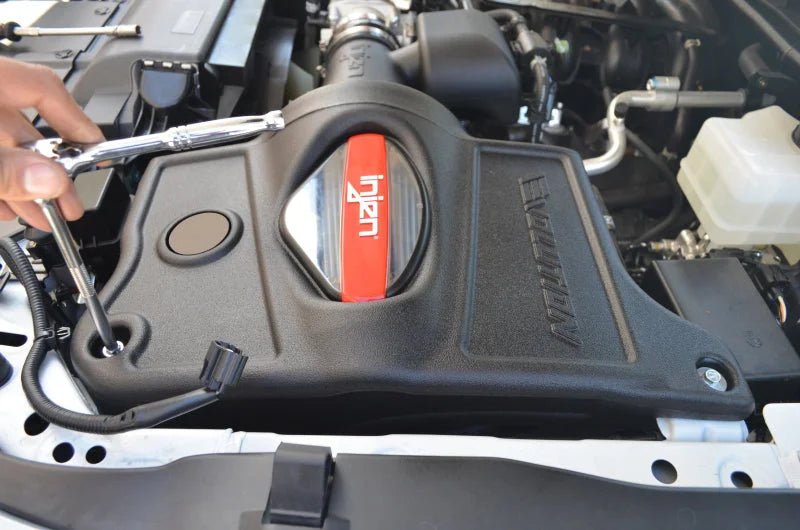 Injen 17-18 Nissan Armada / 14-18 Infiniti QX80 5.6L Evolution Air Intake (Oiled) - Back View
