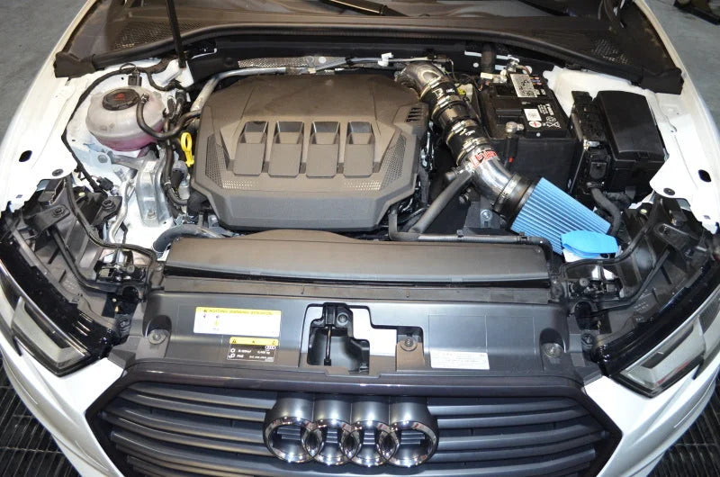 Injen 17-20 Audi A3 L4 2.0T (FWD & MAF Vehicles Only) Wrinkle Black SP Short Ram Intake - Side View