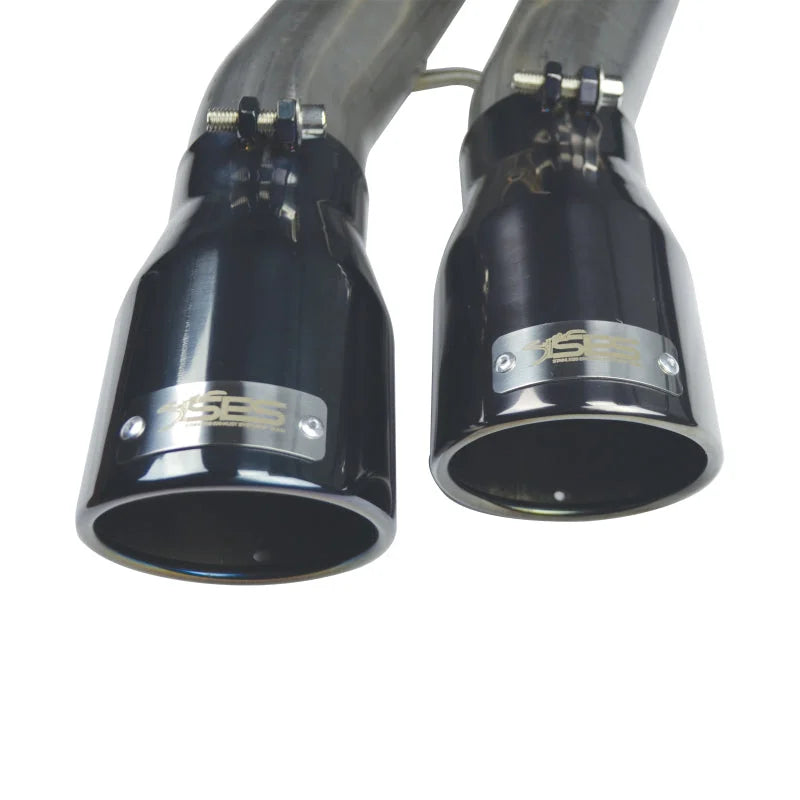 Injen 17-20 Ford F150 Raptor Super Crew V6 3.5L 3in Cat-Back SS Exhaust w/ Dual Black Chrome Tips - Installation View