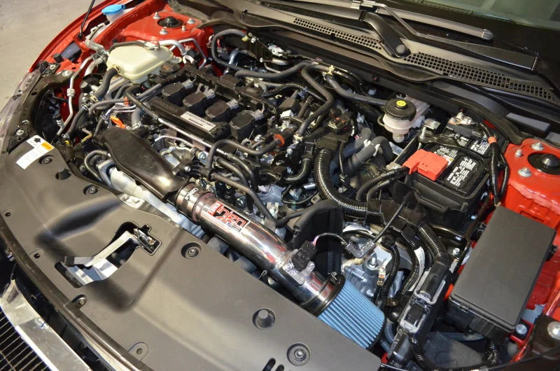 Injen 17-20 Honda Civic Si L4 1.5L Turbo Polished SP Short Ram Intake - Side View
