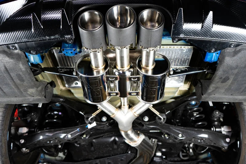 Injen 17-20 Honda Civic Type R 2.0L Turbo 3in 304SS Cat-Back Exhaust - Side View