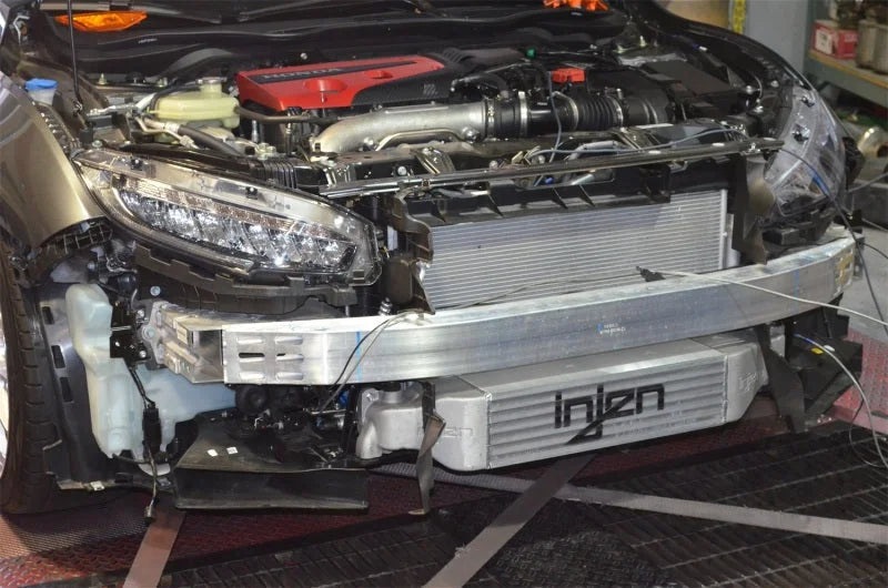 Injen 17-20 Honda Civic Type-R (FK8) I4 2.0L Bar and Plate Front Mount Intercooler - Back View