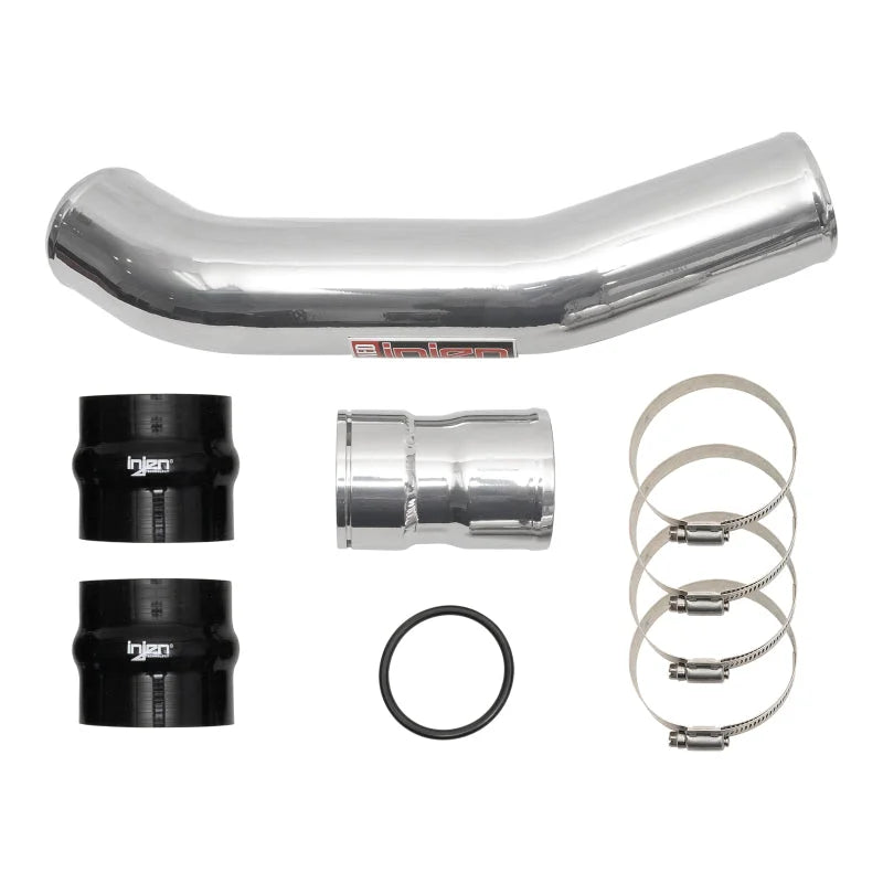 Injen 17-22 Ford F250/F/350/F-450/F-550 V8-6.7L Turbo Diesel Polished Intercooler Hot Side Piping - Detail View